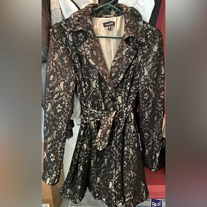 Bebe XS Lace Raincoat